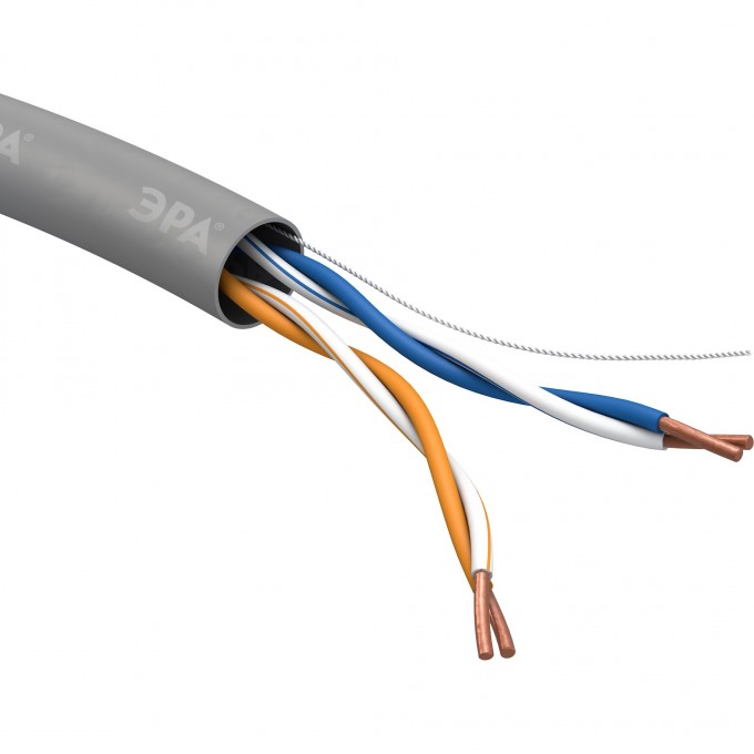 Кабель витая пара ЭРА SIMPLE U/UTP 4x2x24 AWG CAT5E CCA PVC 305м B0044434 Кабель витая пара ЭРА SIMPLE U/UTP 4x2x24 AWG CAT5E CCA PVC 305м B0044434