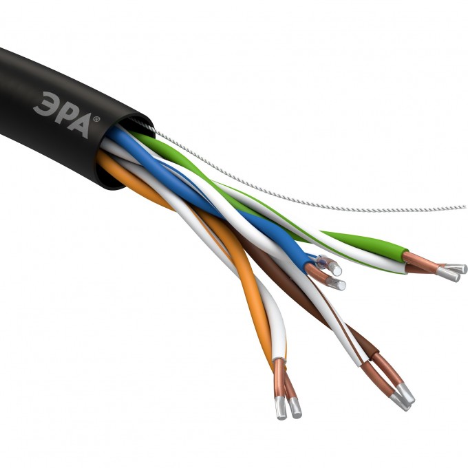 Кабель витая пара ЭРА SIMPLE U/UTP 4x2x24AWG CAT5E CCA PE OUTDOOR 305м B0044436 Кабель витая пара ЭРА SIMPLE U/UTP 4x2x24AWG CAT5E CCA PE OUTDOOR 305м B0044436