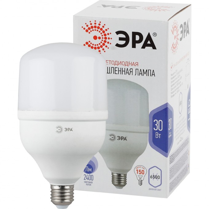 Лампа светодиодная ЭРА STD LED POWER T100-30W-6500-E27 E27 / Е27 30 Вт колокол холoдный дневной свет B0027004 Лампа светодиодная ЭРА STD LED POWER T100-30W-6500-E27 E27 / Е27 30 Вт колокол холoдный дневной свет B0027004