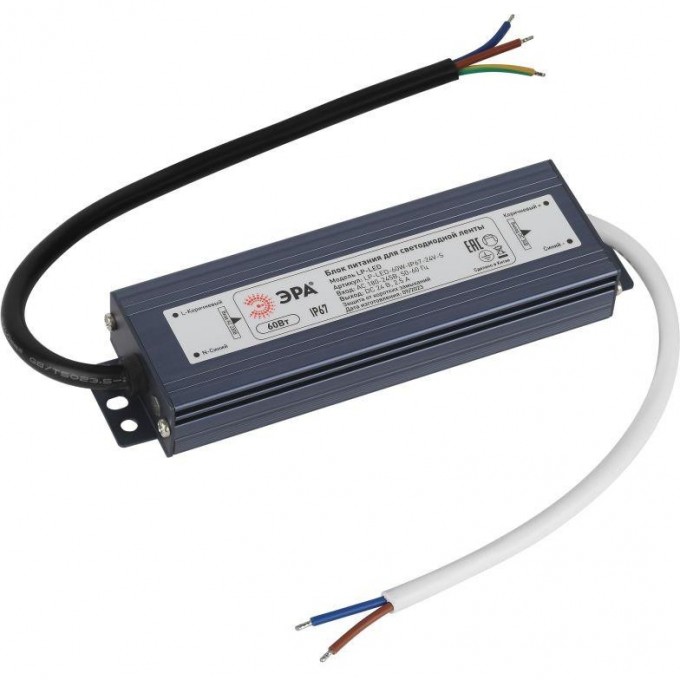 Блок питания для светодиодной ленты ЭРА Б0061144 LP-LED 60Вт IP67 24В Slim B0061144 Блок питания для светодиодной ленты ЭРА Б0061144 LP-LED 60Вт IP67 24В Slim B0061144