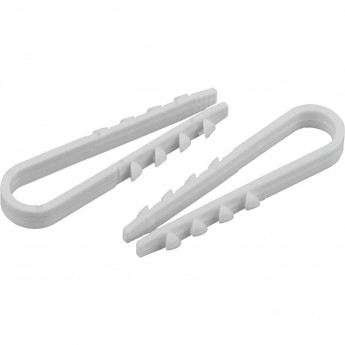 Дюбель-хомут ЭРА для круглого кабеля 5-10мм белый 10шт