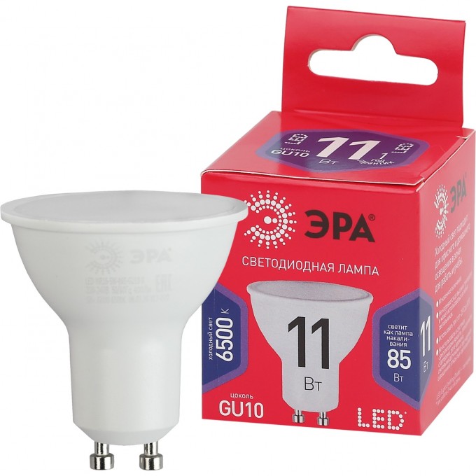 Лампа светодиодная ЭРА RED LINE LED MR16-11W-865-GU10 R 11Вт MR16 софит 6500К холод. бел. GU10 Б0045346 B0045346 Лампа светодиодная ЭРА RED LINE LED MR16-11W-865-GU10 R 11Вт MR16 софит 6500К холод. бел. GU10 Б0045346 B0045346
