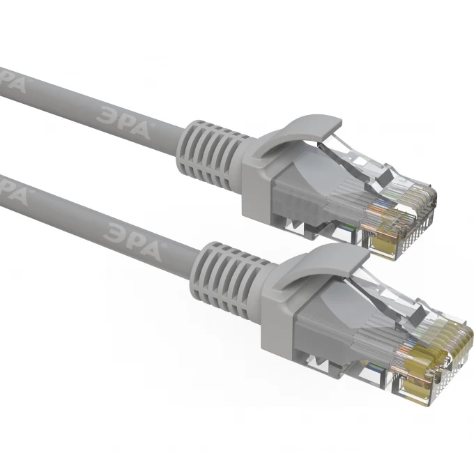 Патч корд ЭРА SIMPLE U/UTP неэкранированный 2 м категория 5e серый B0051372 Патч корд ЭРА SIMPLE U/UTP неэкранированный 2 м категория 5e серый B0051372