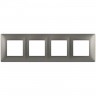 Рамка для розеток и выключателей ЭРА ELEGANCE Б0065819 14-5004-16 на 4 поста титан B0065819