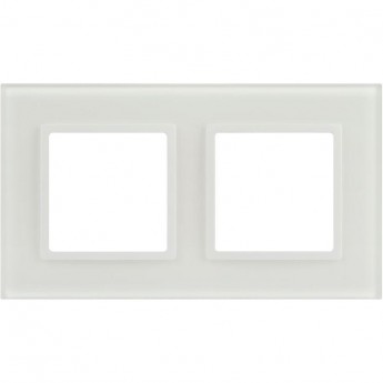 Рамка для розеток и выключателей ЭРА ELEGANCE Б0065834 14-5102-01М на 2 поста стекло матовый белый Рамка для розеток и выключателей ЭРА ELEGANCE Б0065834 14-5102-01М на 2 поста стекло матовый белый