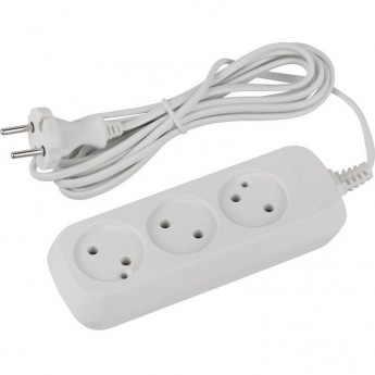 Удлинитель электрический ЭРА UDL-6-330 Greenline 3 розетки без заземления 3м ШВВП 2х0.75кв.мм